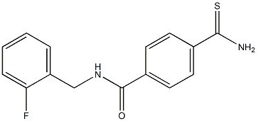 4-(aminocarbonothioyl)-N-(2-fluorobenzyl)benzamide 구조식 이미지