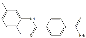 4-(aminocarbonothioyl)-N-(5-fluoro-2-methylphenyl)benzamide 구조식 이미지