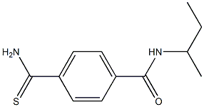 4-(aminocarbonothioyl)-N-(sec-butyl)benzamide 구조식 이미지