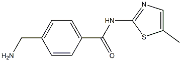4-(aminomethyl)-N-(5-methyl-1,3-thiazol-2-yl)benzamide 구조식 이미지