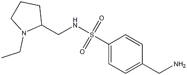 4-(aminomethyl)-N-[(1-ethylpyrrolidin-2-yl)methyl]benzenesulfonamide 구조식 이미지