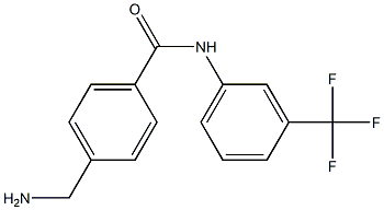 4-(aminomethyl)-N-[3-(trifluoromethyl)phenyl]benzamide 구조식 이미지