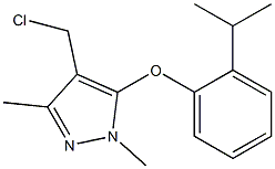 4-(chloromethyl)-1,3-dimethyl-5-[2-(propan-2-yl)phenoxy]-1H-pyrazole 구조식 이미지