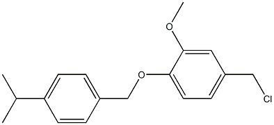 4-(chloromethyl)-2-methoxy-1-{[4-(propan-2-yl)phenyl]methoxy}benzene Structure