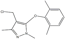 4-(chloromethyl)-5-(2,6-dimethylphenoxy)-1,3-dimethyl-1H-pyrazole 구조식 이미지
