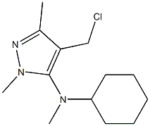 4-(chloromethyl)-N-cyclohexyl-N,1,3-trimethyl-1H-pyrazol-5-amine 구조식 이미지