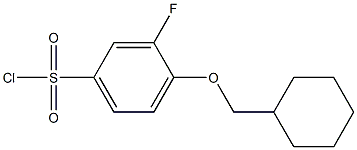 4-(cyclohexylmethoxy)-3-fluorobenzenesulfonyl chloride Structure
