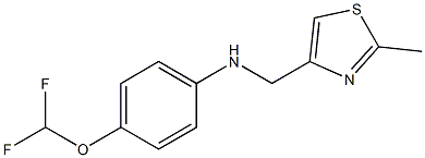 4-(difluoromethoxy)-N-[(2-methyl-1,3-thiazol-4-yl)methyl]aniline Structure