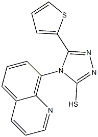 4-(quinolin-8-yl)-5-(thiophen-2-yl)-4H-1,2,4-triazole-3-thiol 구조식 이미지