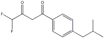 4,4-difluoro-1-[4-(2-methylpropyl)phenyl]butane-1,3-dione Structure