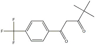 4,4-dimethyl-1-[4-(trifluoromethyl)phenyl]pentane-1,3-dione 구조식 이미지