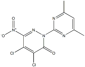 4,5-dichloro-2-(4,6-dimethylpyrimidin-2-yl)-6-nitropyridazin-3(2H)-one Structure