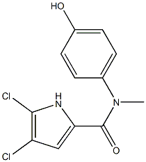 4,5-dichloro-N-(4-hydroxyphenyl)-N-methyl-1H-pyrrole-2-carboxamide 구조식 이미지