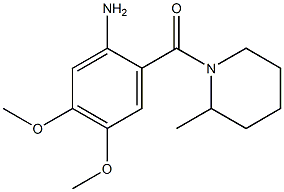 4,5-dimethoxy-2-[(2-methylpiperidin-1-yl)carbonyl]aniline 구조식 이미지