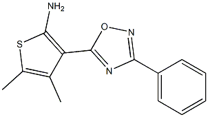 4,5-dimethyl-3-(3-phenyl-1,2,4-oxadiazol-5-yl)thiophen-2-amine 구조식 이미지