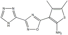 4,5-dimethyl-3-[3-(4H-1,2,4-triazol-3-yl)-1,2,4-oxadiazol-5-yl]thiophen-2-amine Structure