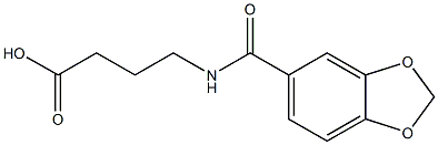 4-[(1,3-benzodioxol-5-ylcarbonyl)amino]butanoic acid Structure