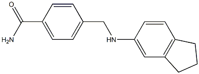 4-[(2,3-dihydro-1H-inden-5-ylamino)methyl]benzamide Structure