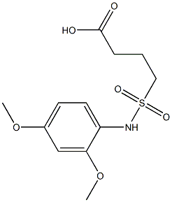 4-[(2,4-dimethoxyphenyl)sulfamoyl]butanoic acid Structure