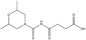 4-[(2,6-dimethylmorpholin-4-yl)carbonylamino]-4-oxobutanoic acid Structure