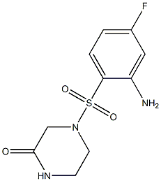 4-[(2-amino-4-fluorobenzene)sulfonyl]piperazin-2-one 구조식 이미지