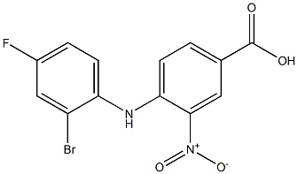 4-[(2-bromo-4-fluorophenyl)amino]-3-nitrobenzoic acid Structure