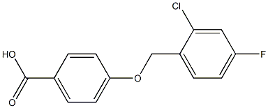 4-[(2-chloro-4-fluorophenyl)methoxy]benzoic acid 구조식 이미지