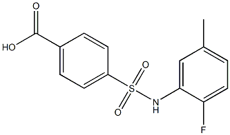 4-[(2-fluoro-5-methylphenyl)sulfamoyl]benzoic acid Structure