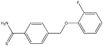 4-[(2-fluorophenoxy)methyl]benzenecarbothioamide Structure