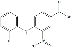 4-[(2-fluorophenyl)amino]-3-nitrobenzoic acid 구조식 이미지