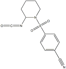 4-[(2-isocyanatopiperidine-1-)sulfonyl]benzonitrile 구조식 이미지