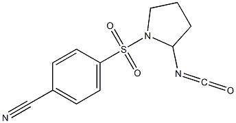4-[(2-isocyanatopyrrolidine-1-)sulfonyl]benzonitrile Structure