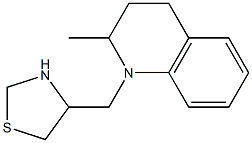 4-[(2-methyl-1,2,3,4-tetrahydroquinolin-1-yl)methyl]-1,3-thiazolidine Structure