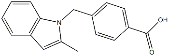 4-[(2-methyl-1H-indol-1-yl)methyl]benzoic acid Structure