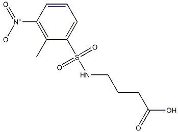 4-[(2-methyl-3-nitrobenzene)sulfonamido]butanoic acid 구조식 이미지