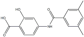 4-[(3,5-dimethylbenzoyl)amino]-2-hydroxybenzoic acid Structure