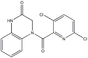 4-[(3,6-dichloropyridin-2-yl)carbonyl]-1,2,3,4-tetrahydroquinoxalin-2-one Structure
