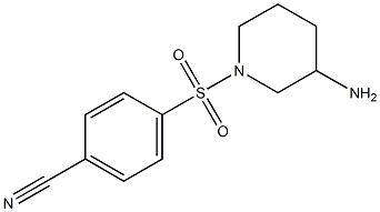 4-[(3-aminopiperidine-1-)sulfonyl]benzonitrile Structure