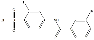 4-[(3-bromobenzene)amido]-2-fluorobenzene-1-sulfonyl chloride 구조식 이미지