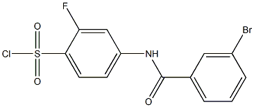 4-[(3-bromobenzene)amido]-2-fluorobenzene-1-sulfonyl chloride Structure