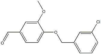 4-[(3-chlorophenyl)methoxy]-3-methoxybenzaldehyde Structure