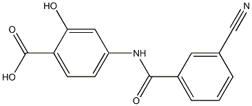 4-[(3-cyanobenzene)amido]-2-hydroxybenzoic acid Structure