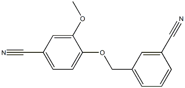 4-[(3-cyanobenzyl)oxy]-3-methoxybenzonitrile Structure