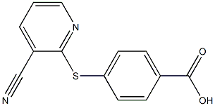 4-[(3-cyanopyridin-2-yl)thio]benzoic acid Structure
