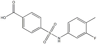 4-[(3-fluoro-4-methylphenyl)sulfamoyl]benzoic acid Structure