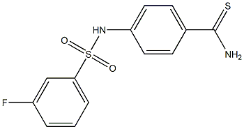 4-[(3-fluorobenzene)sulfonamido]benzene-1-carbothioamide 구조식 이미지