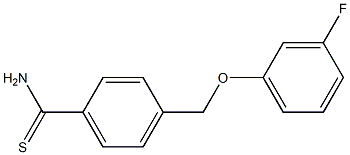 4-[(3-fluorophenoxy)methyl]benzenecarbothioamide Structure