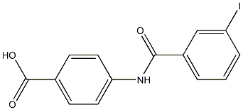 4-[(3-iodobenzene)amido]benzoic acid 구조식 이미지