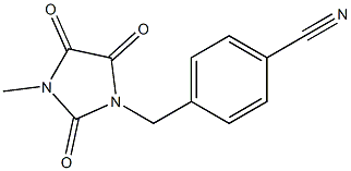 4-[(3-methyl-2,4,5-trioxoimidazolidin-1-yl)methyl]benzonitrile Structure