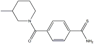 4-[(3-methylpiperidin-1-yl)carbonyl]benzenecarbothioamide Structure